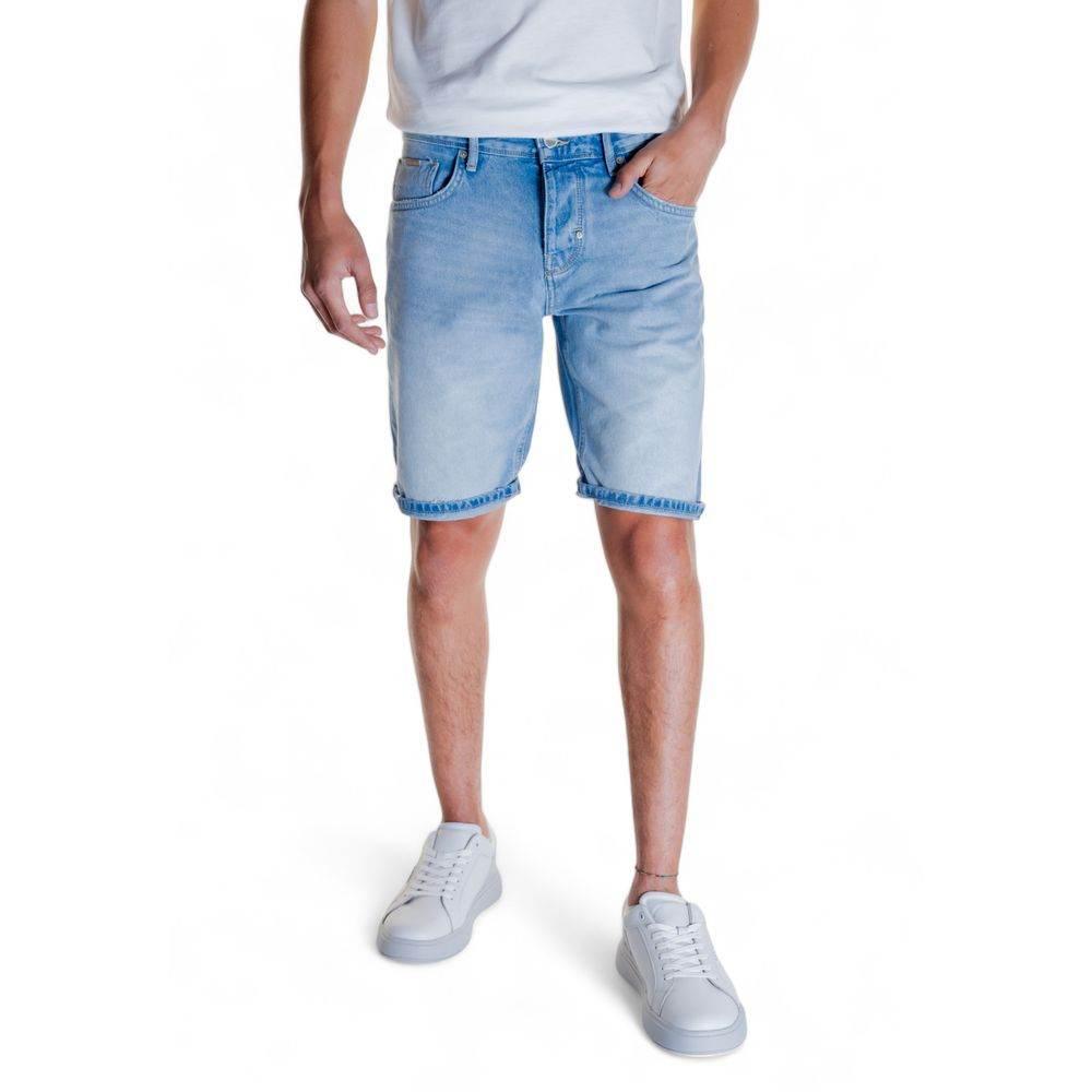 Antony Morato Light Blue Cotton Bermuda - Hilstor