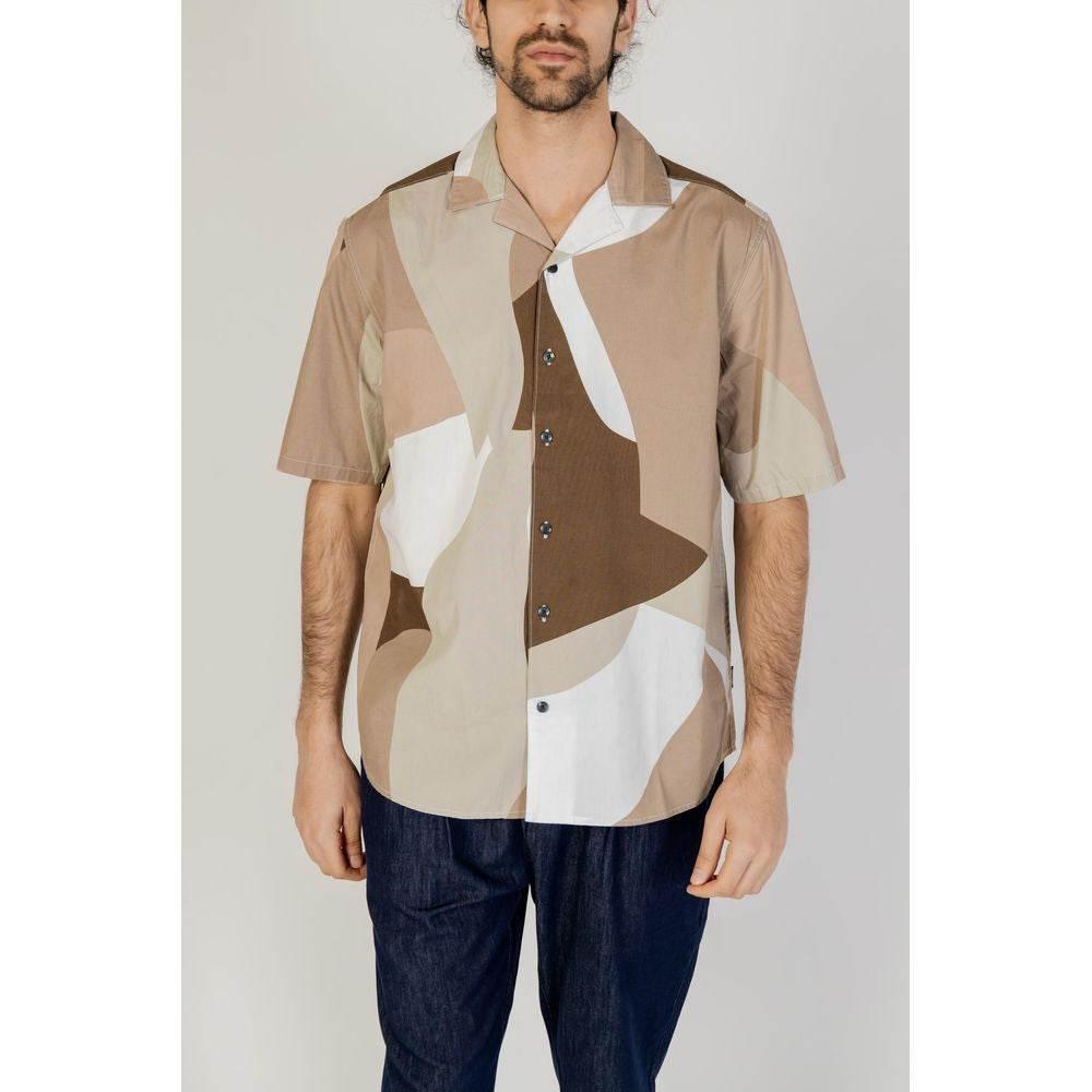 Only & Sons Brown Cotton Shortsleeve - Hilstor