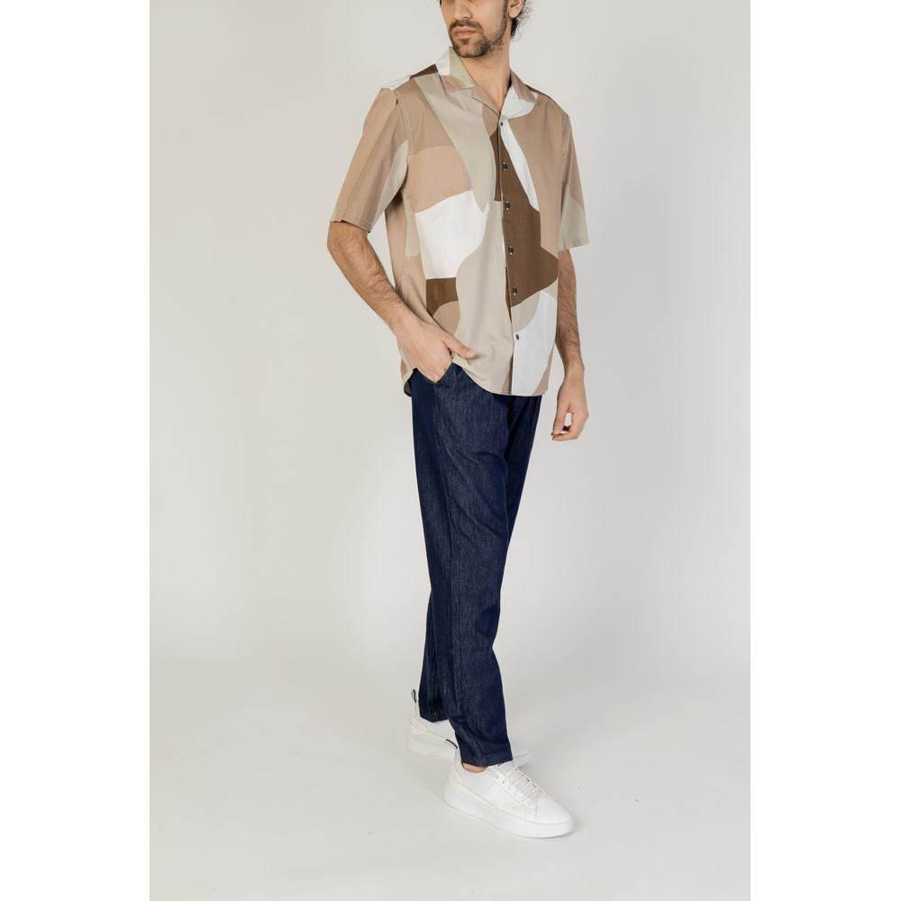 Only & Sons Brown Cotton Shortsleeve - Hilstor