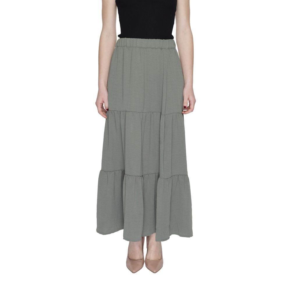 Jacqueline De Yong Green Polyester Skirt - Hilstor