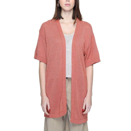 Jacqueline De Yong Red Recycled Cotton Cardigan - Hilstor