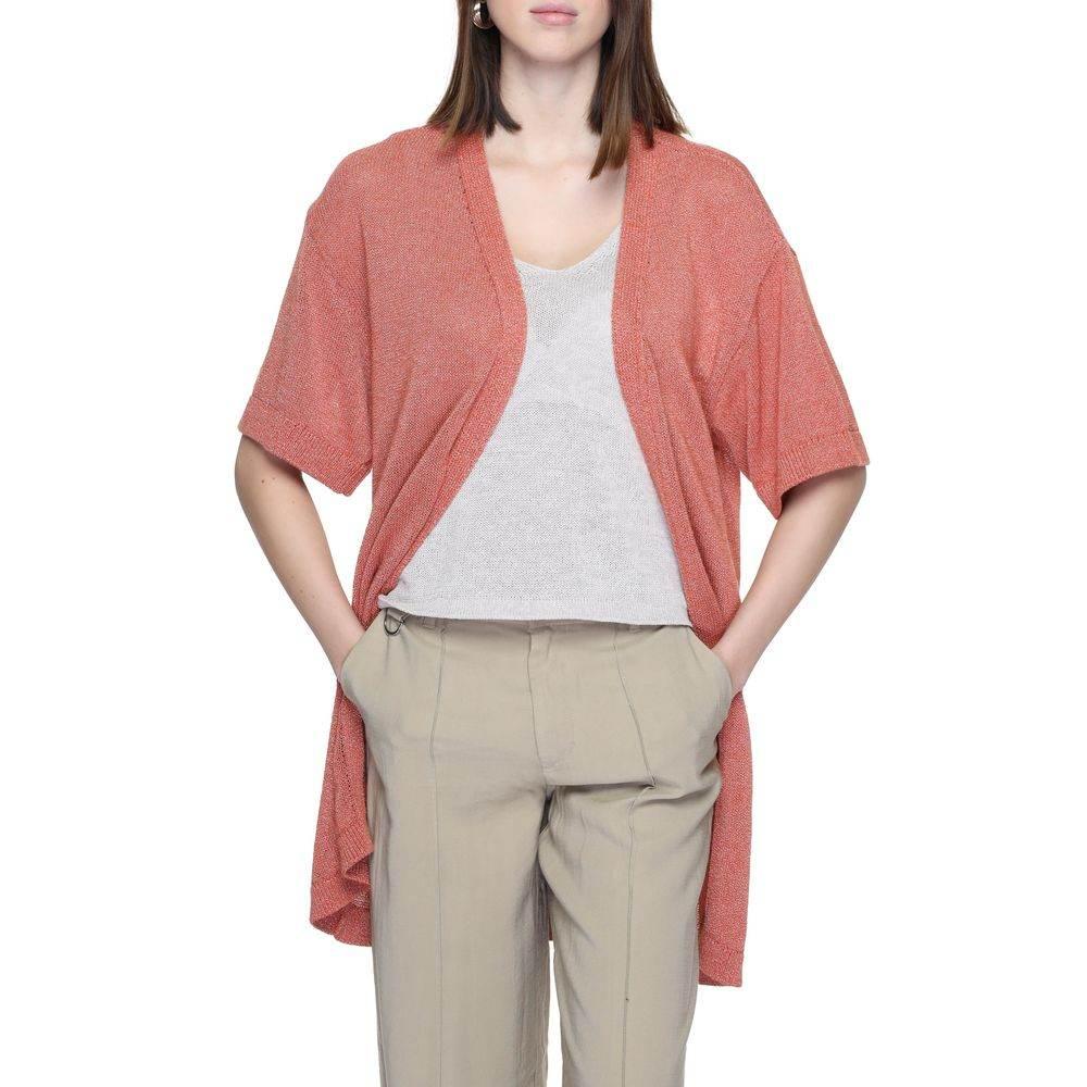 Jacqueline De Yong Red Recycled Cotton Cardigan - Hilstor