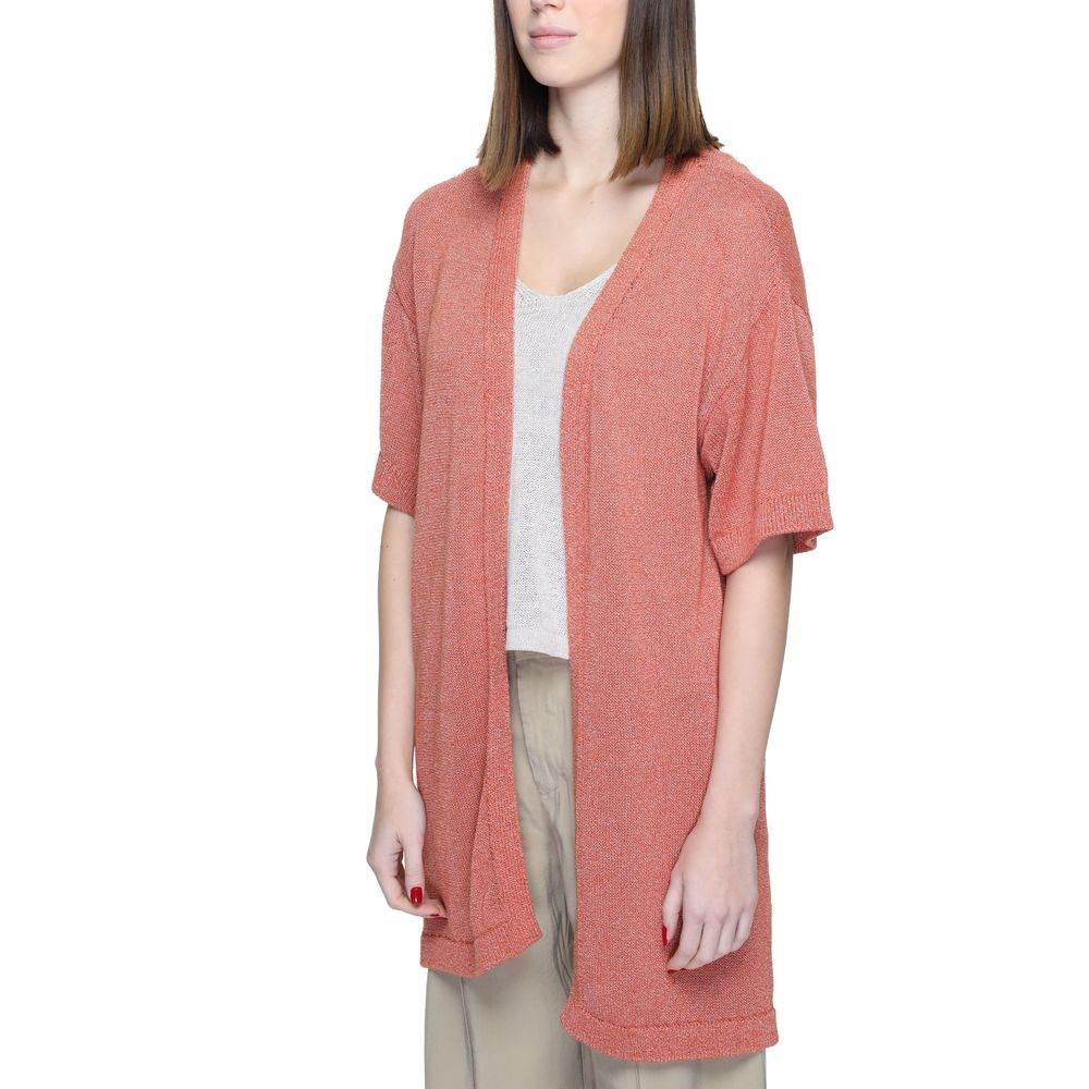 Jacqueline De Yong Red Recycled Cotton Cardigan - Hilstor