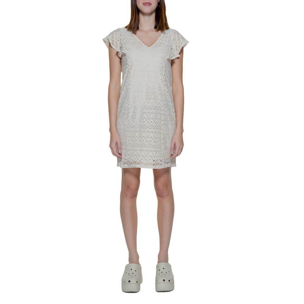 Vero Moda Beige Polyester Dress - Hilstor