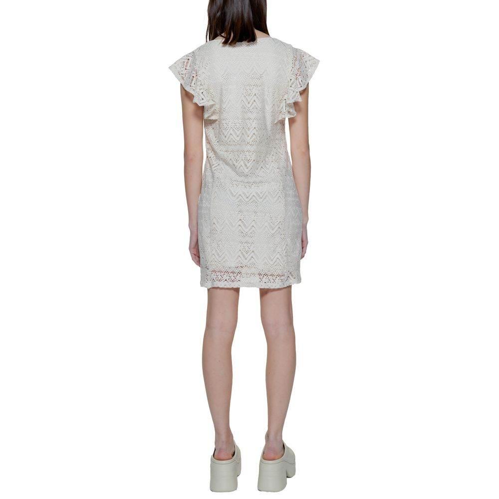 Vero Moda Beige Polyester Dress - Hilstor