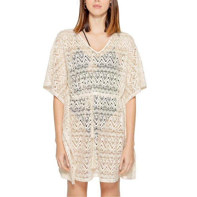 Vero Moda Beige Polyester Dress - Hilstor