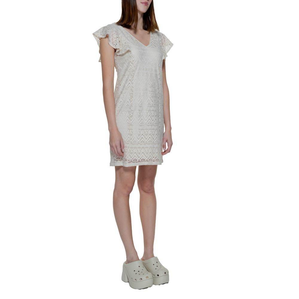 Vero Moda Beige Polyester Dress - Hilstor