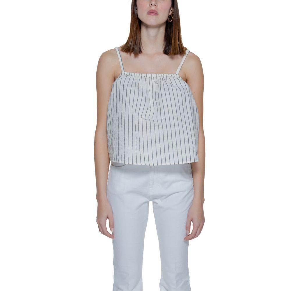 Vero Moda Beige Organic Cotton Tops & T-Shirt - Hilstor