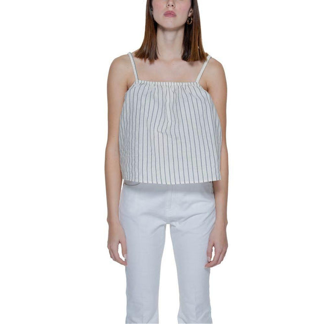 Vero Moda Beige Organic Cotton Tops & T-Shirt - Hilstor