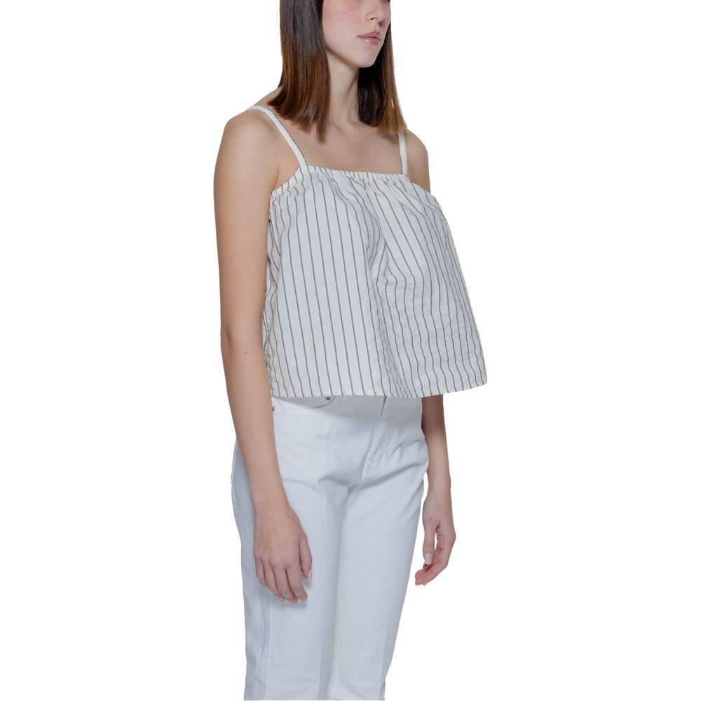 Vero Moda Beige Organic Cotton Tops & T-Shirt - Hilstor