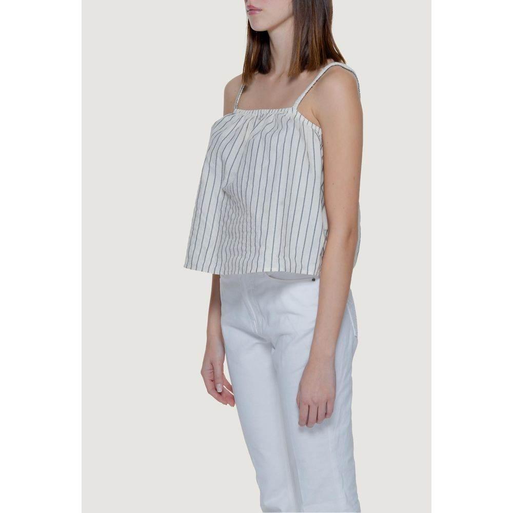 Vero Moda Beige Organic Cotton Tops & T-Shirt - Hilstor