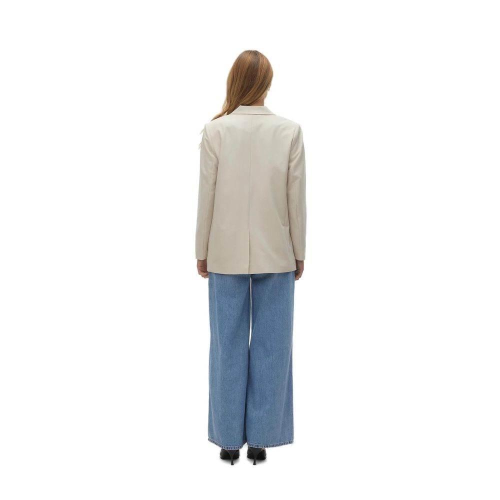 Vero Moda Beige Polyester Suits & Blazer - Hilstor