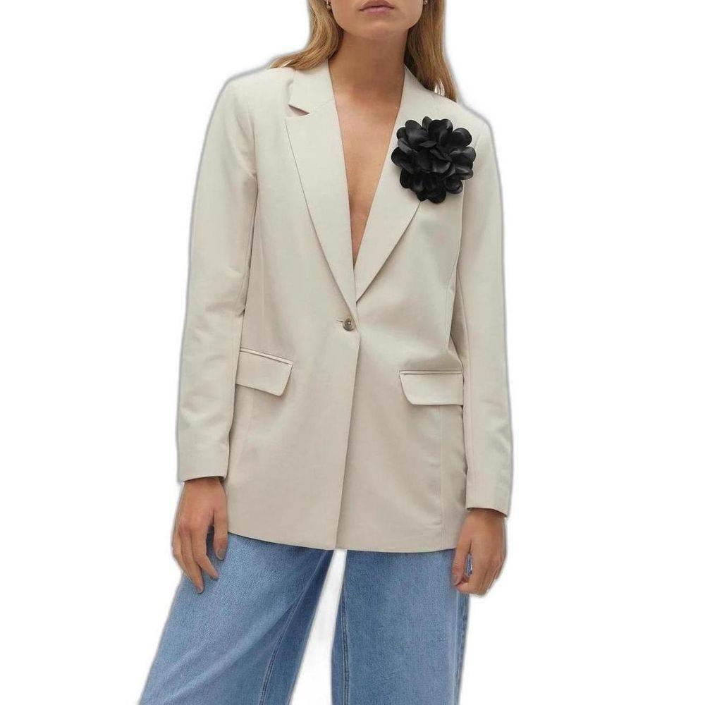 Vero Moda Beige Polyester Suits & Blazer - Hilstor