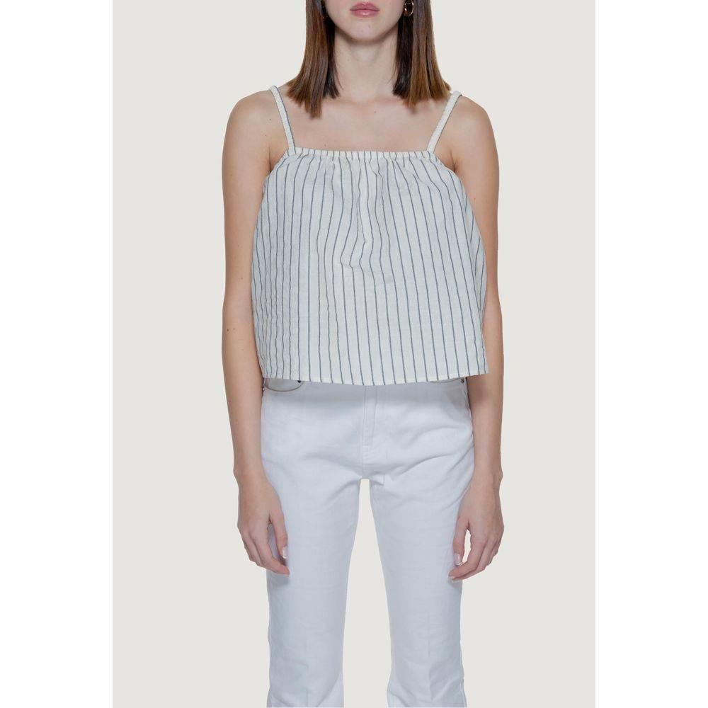 Vero Moda Beige Organic Cotton Tops & T-Shirt - Hilstor