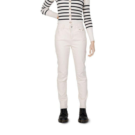 Morgan De Toi Beige Cotton Pant - Hilstor