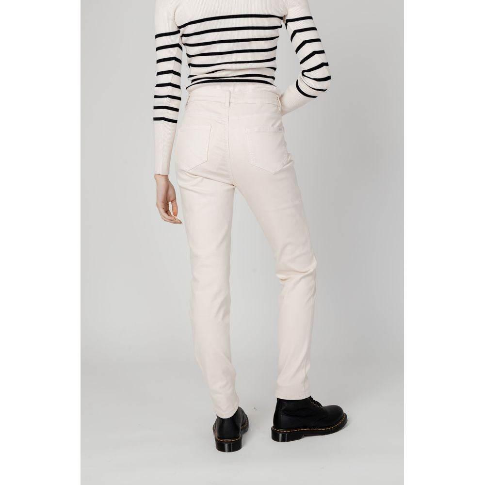 Morgan De Toi Beige Cotton Pant - Hilstor