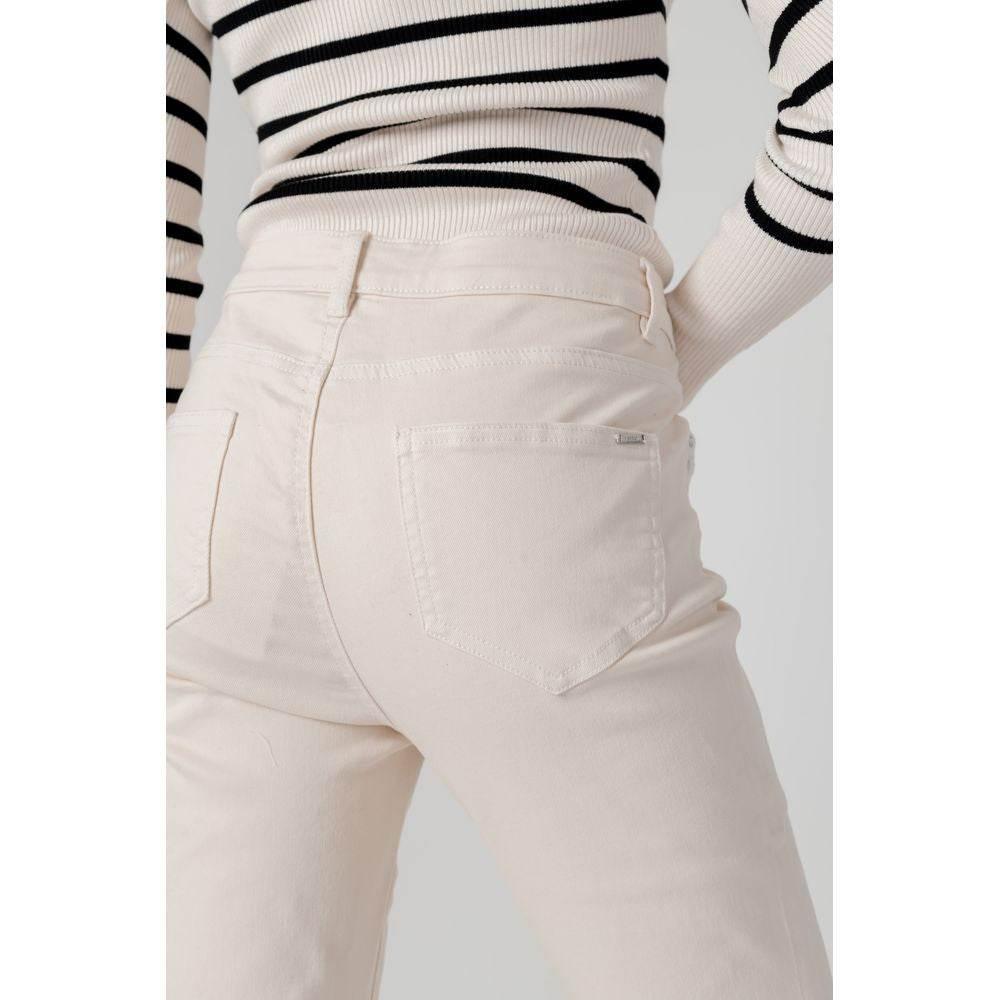 Morgan De Toi Beige Cotton Pant - Hilstor