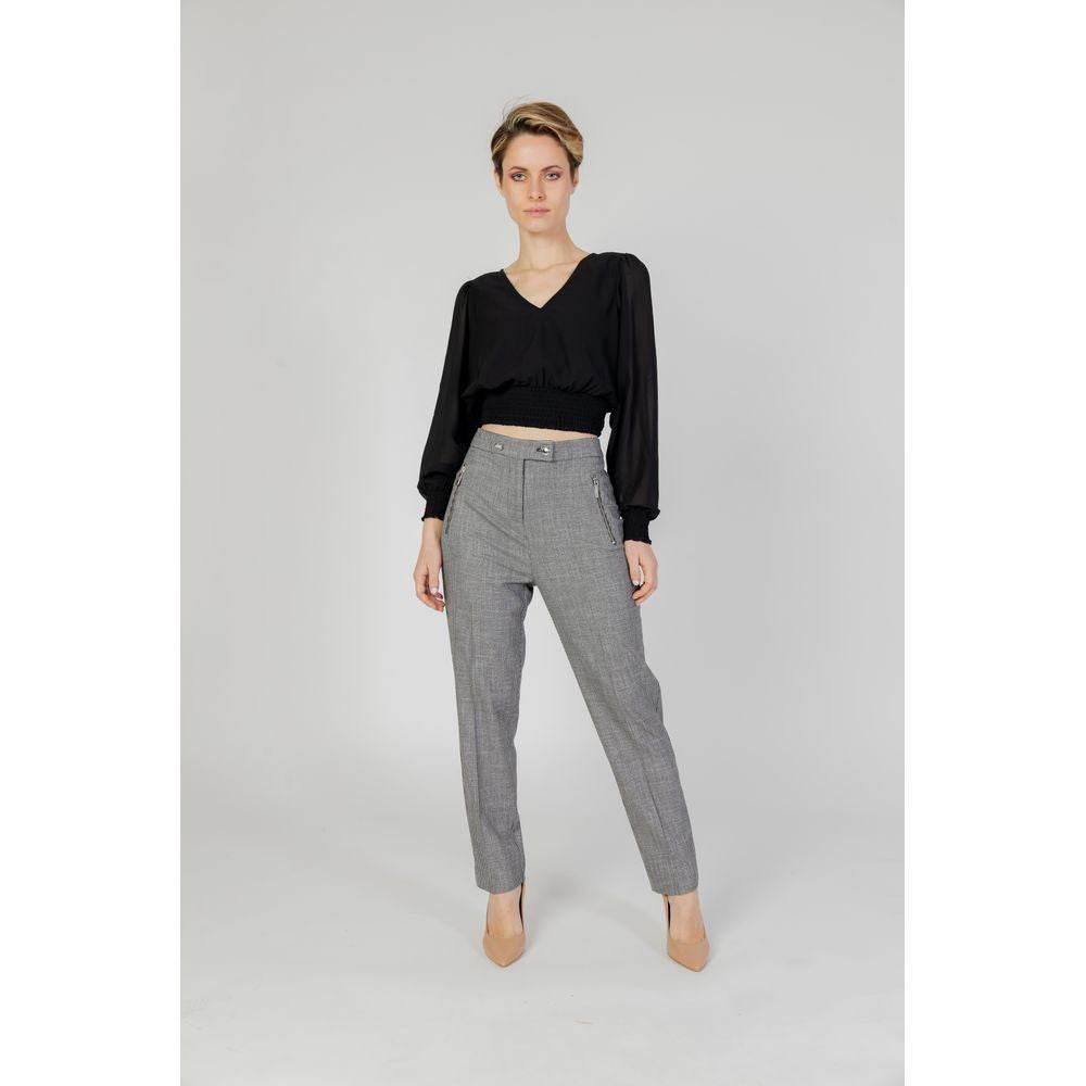 Morgan De Toi Black Polyester Pant - Hilstor
