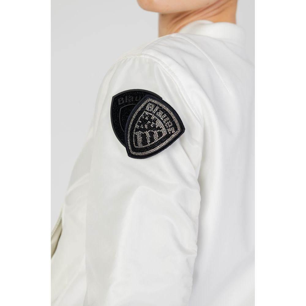 Blauer White Polyamide Jackets & Coat - Hilstor