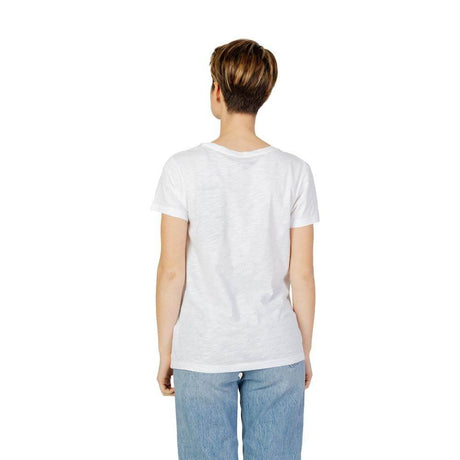 Blauer White Cotton Tops & T-Shirt - Hilstor