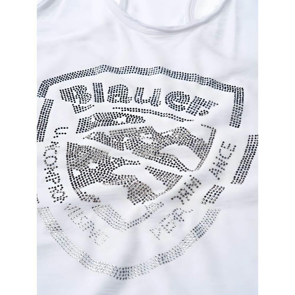 Blauer White Cotton Tops & T-Shirt - Hilstor
