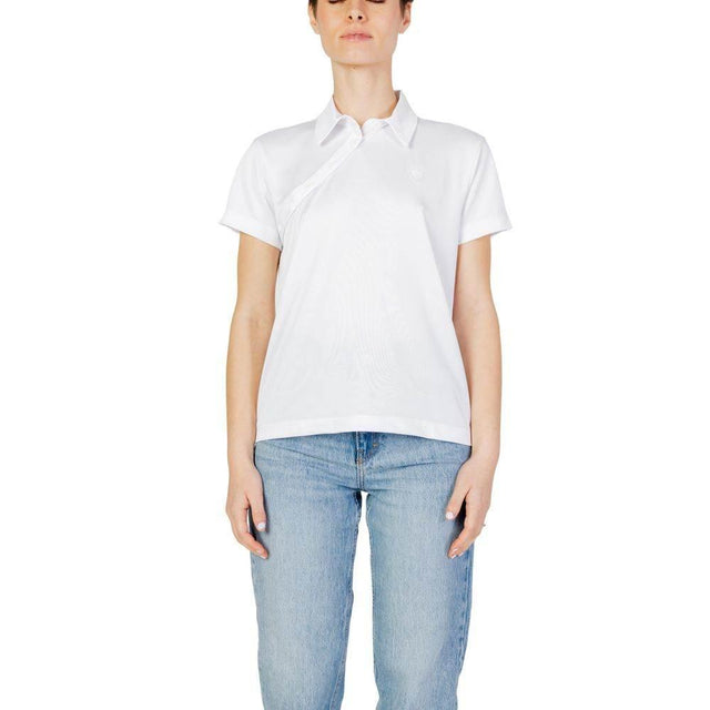 Blauer White Polyester Tops & T-Shirt - Hilstor