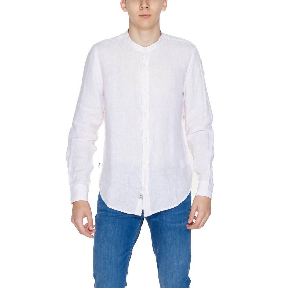 Blauer Multicolor Linen Shirt - Hilstor