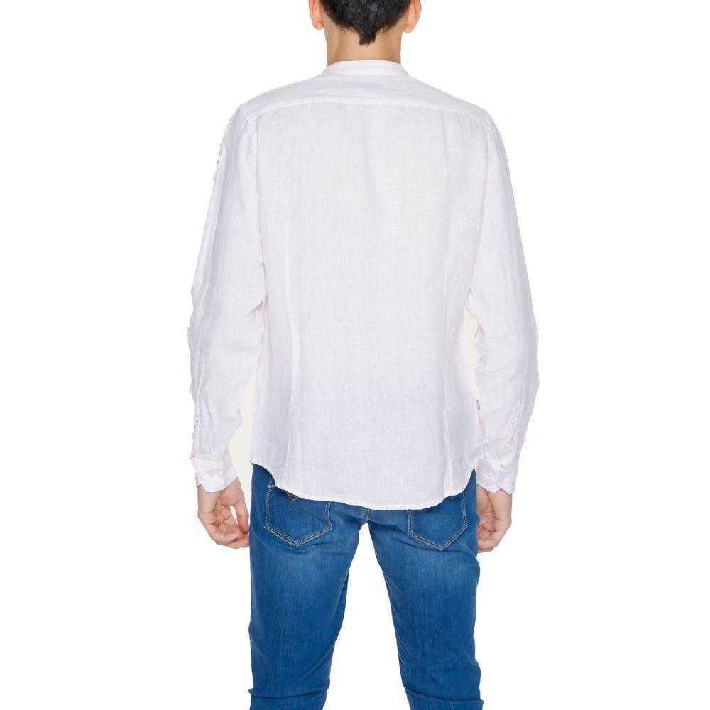 Blauer Multicolor Linen Shirt - Hilstor