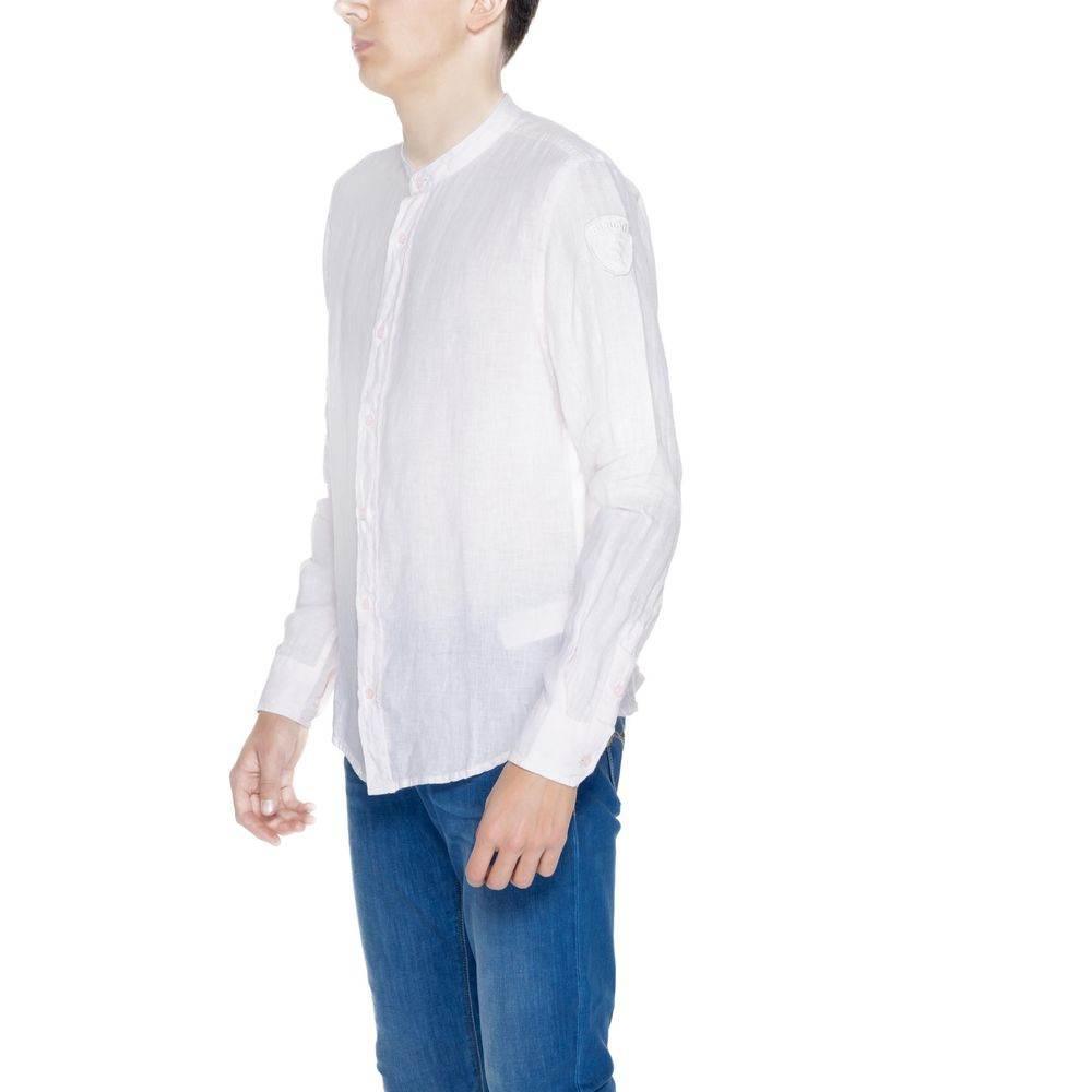 Blauer Multicolor Linen Shirt - Hilstor