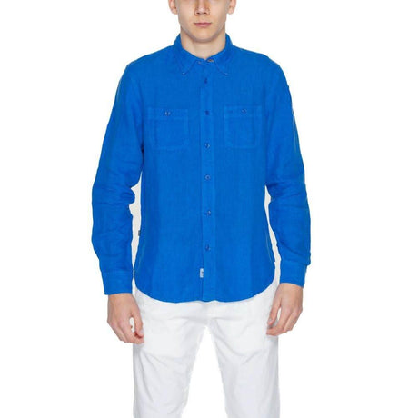 Blauer Blue Linen Shirt - Hilstor