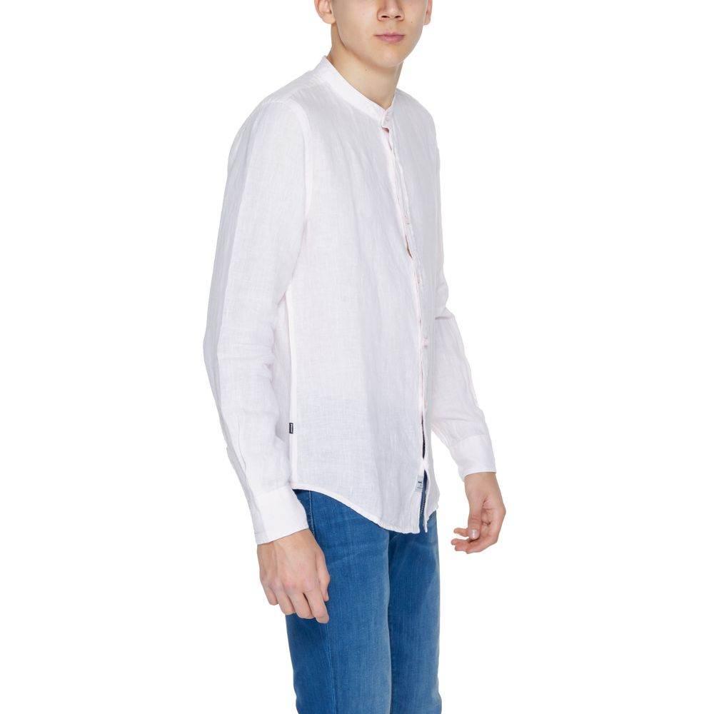 Blauer Multicolor Linen Shirt - Hilstor