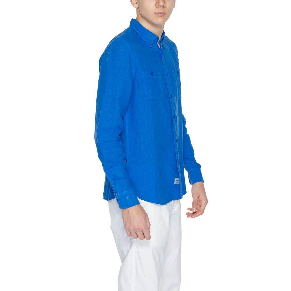Blauer Blue Linen Shirt - Hilstor