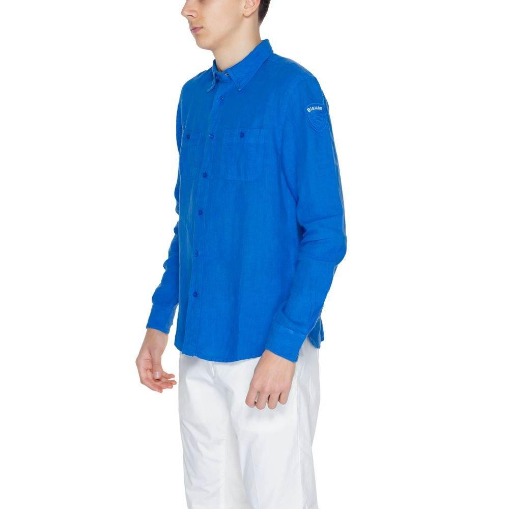 Blauer Blue Linen Shirt - Hilstor