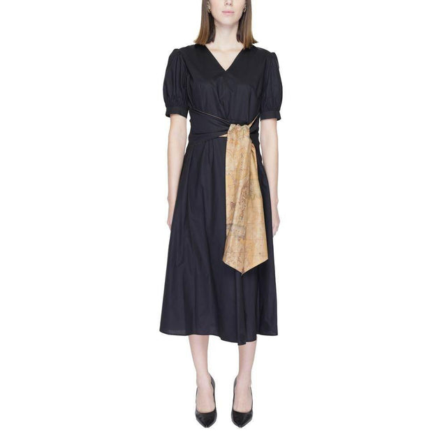 Alviero Martini Prima Classe Black Cotton Dress - Hilstor