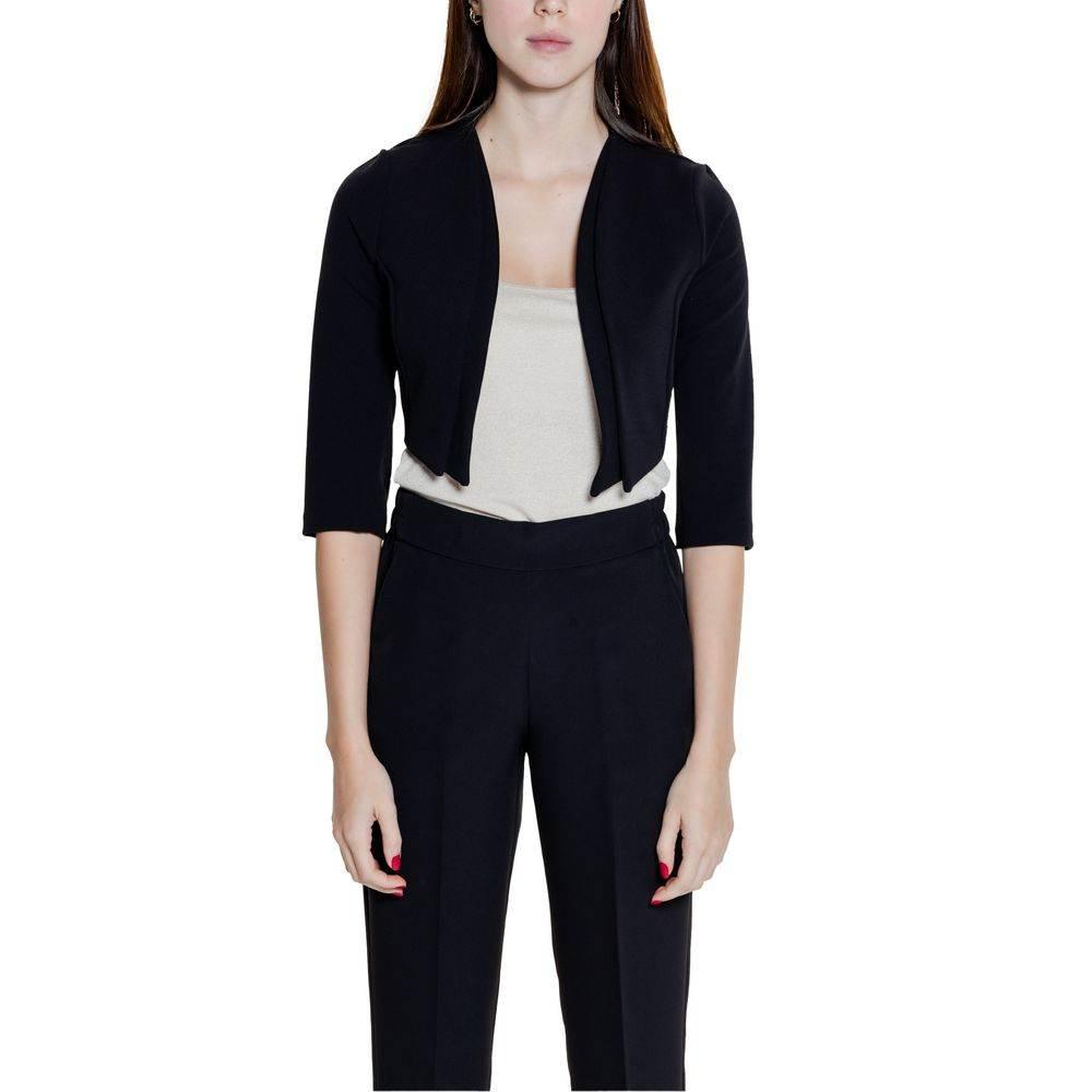 Rinascimento Black Polyester Tops & T-Shirt - Hilstor