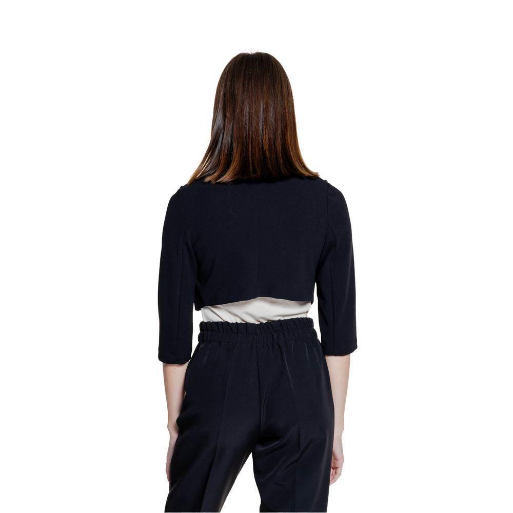 Rinascimento Black Polyester Tops & T-Shirt - Hilstor