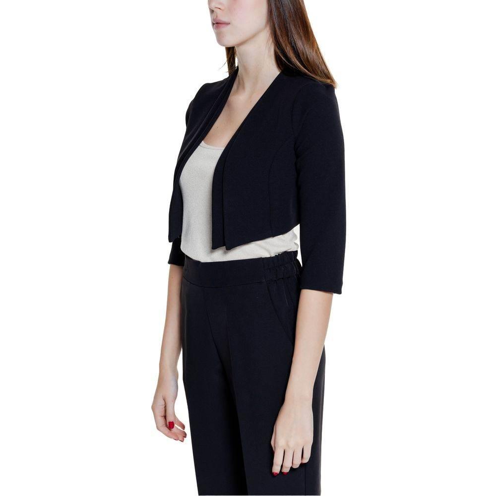 Rinascimento Black Polyester Tops & T-Shirt - Hilstor