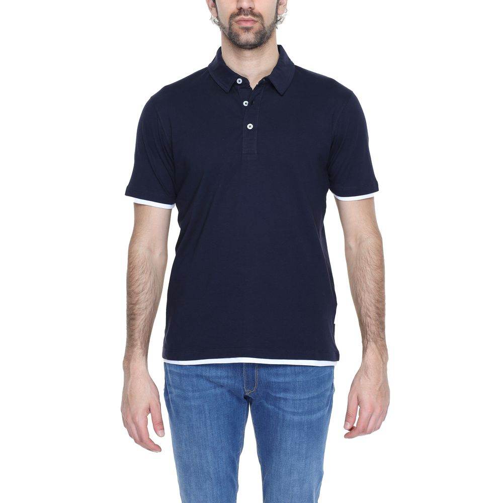 Hamaki-Ho Blue Cotton Polo Shirt - Hilstor