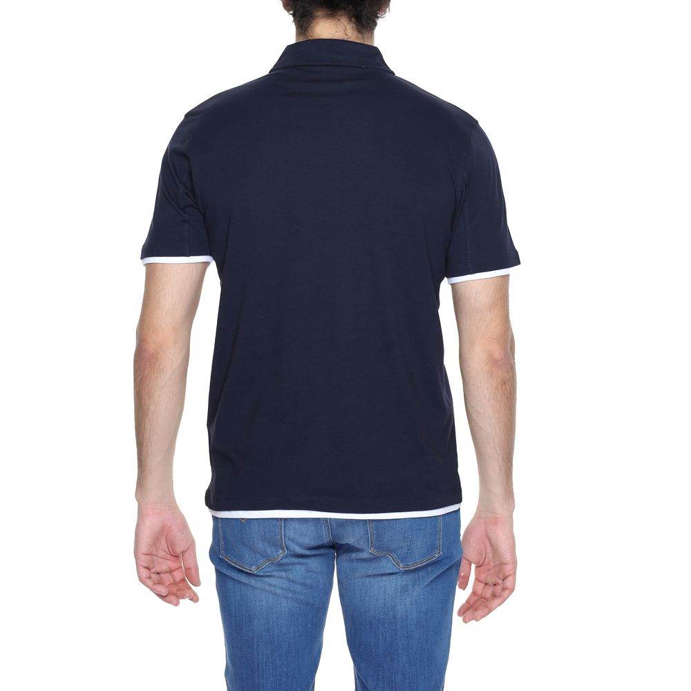 Hamaki-Ho Blue Cotton Polo Shirt - Hilstor