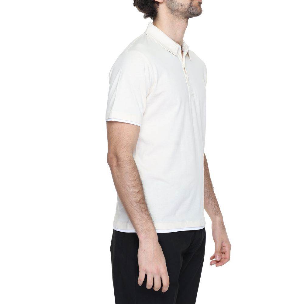 Hamaki-Ho Cream Cotton Polo Shirt - Hilstor