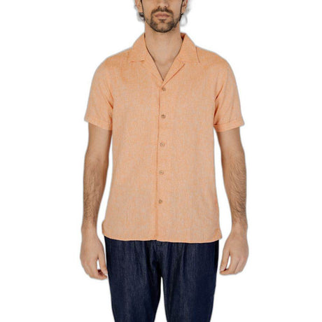 Hamaki-Ho Orange Linen Shirt - Hilstor