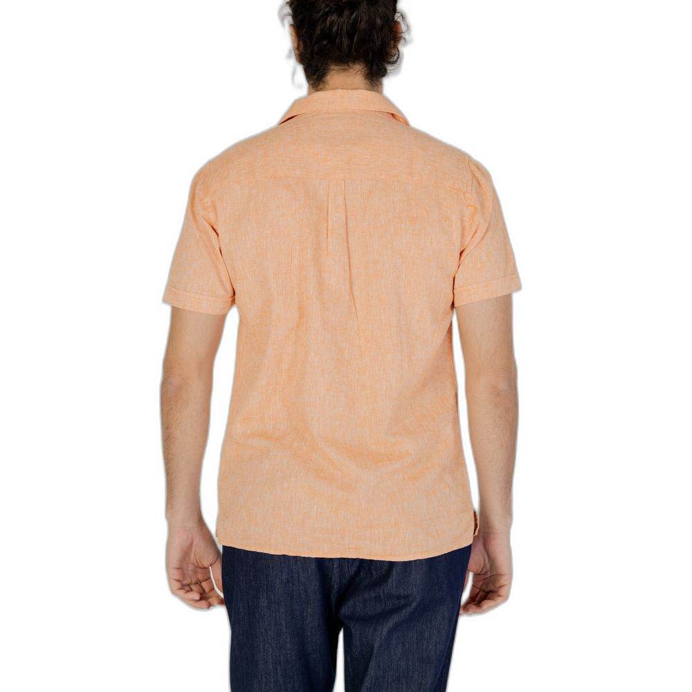 Hamaki-Ho Orange Linen Shirt - Hilstor