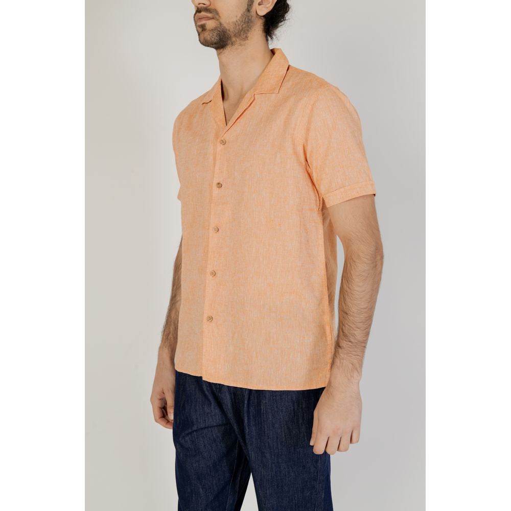 Hamaki-Ho Orange Linen Shirt - Hilstor