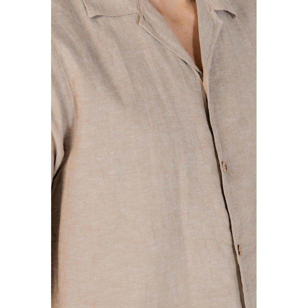 Hamaki-Ho Beige Linen Shirt - Hilstor