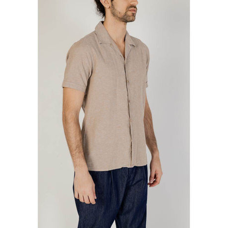 Hamaki-Ho Beige Linen Shirt - Hilstor
