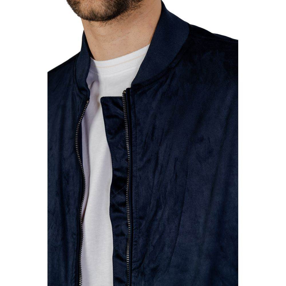 Hamaki-Ho Blue Polyester Jacket - Hilstor