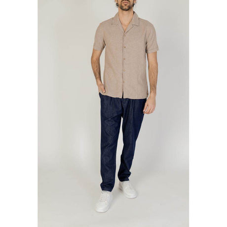 Hamaki-Ho Beige Linen Shirt - Hilstor