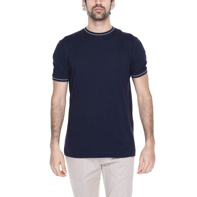 Hamaki-Ho Blue Cotton T-Shirt - Hilstor