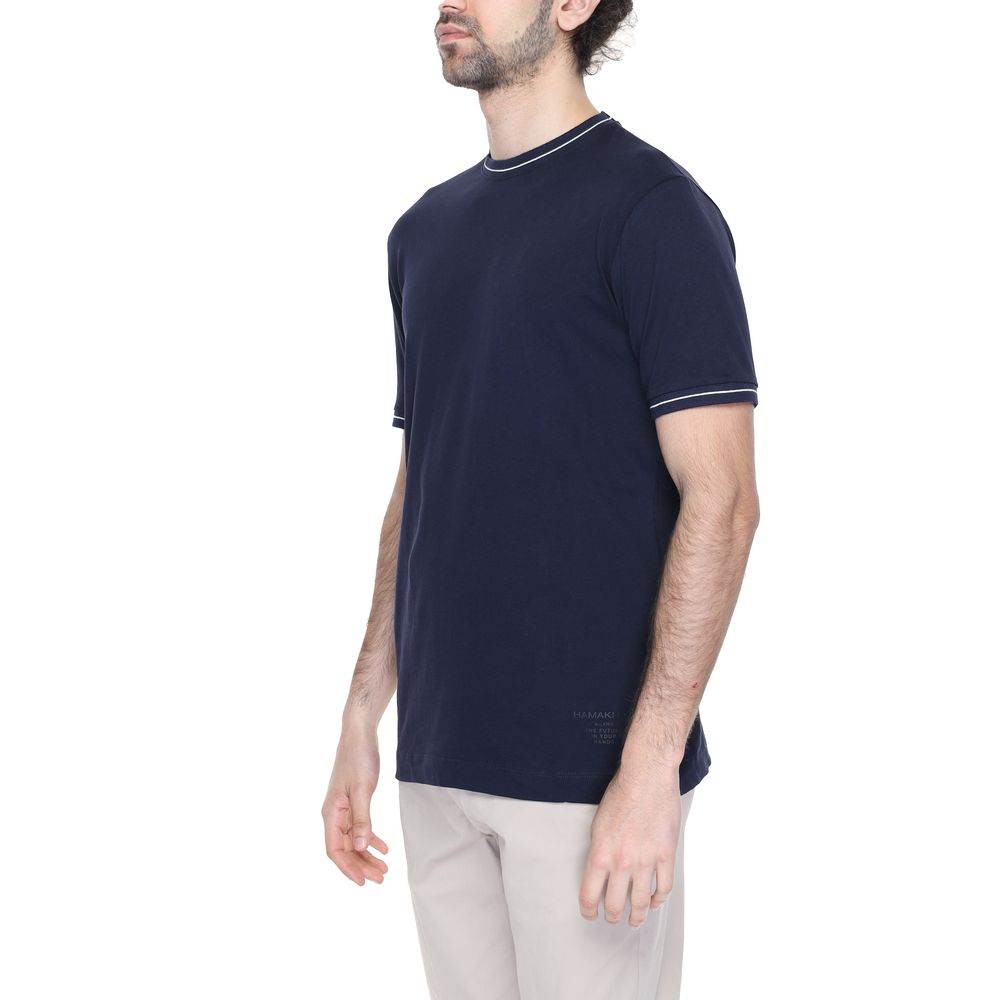 Hamaki-Ho Blue Cotton T-Shirt - Hilstor