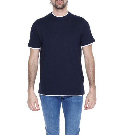 Hamaki-Ho Blue Cotton T-Shirt - Hilstor